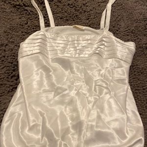 Vintage White Cropped Slip Cami